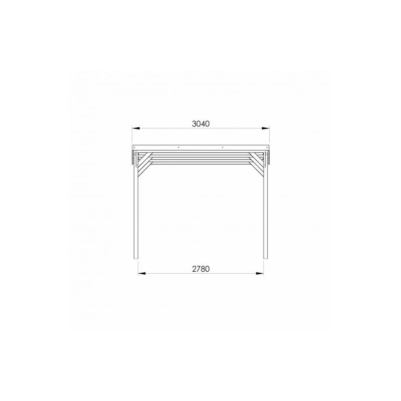 Carport Simple 15,6m² En Bois Autoclave FSC Jean - Forest Style 4 Carport Simple 15,6m² En Bois Autoclave FSC Jean - Forest Style – Image 4