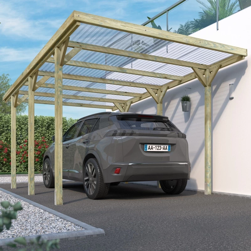 Carport Simple 15,6m² En Bois Autoclave FSC Jean - Forest Style 1 Carport Simple 15,6m² En Bois Autoclave FSC Jean - Forest Style