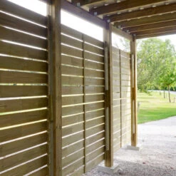 Carport Simple En Bois Autoclave 19,6m² + Toit En Acier César – Forest Style -Outdoor Soldes carport simple en bois autoclave 2092m toit en acier shelty forest style 4