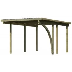 Carport Simple En Bois Autoclave Avec Toit PVC Et 1 Arc D'entrée 14,9m² - 304x490cm - Karibu 8 Carport Simple En Bois Autoclave Avec Toit PVC Et 1 Arc D'entrée 14,9m² - 304x490cm - Karibu -Outdoor Soldes carport simple en bois autoclave avec toit pvc et 1 arc d entree 149m 304x490cm karibu 2