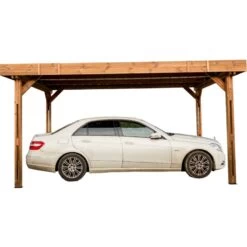 Carport THONES 17,54m² En Bois Massif Avec Toit Bac Acier HABRITA -Outdoor Soldes carport thones 1764m en bois massif avec toit bac acier habrita 2