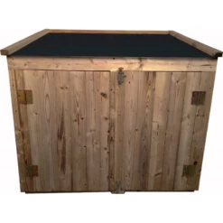 Coffre De Jardin En Bois Traité 20mm 1200L GENIO Noir - Gardy Shelter -Outdoor Soldes coffre de jardin en bois traite 20mm 1200l genio noir gardy shelter 2