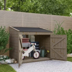 Coffre De Jardin En Bois Traité 20mm 1200L GENIO Noir - Gardy Shelter -Outdoor Soldes coffre de jardin en bois traite 20mm 1200l genio noir gardy shelter 3