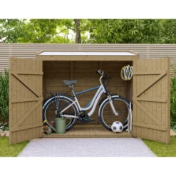 Coffre De Jardin En Bois Traité 28mm 2000L ALTO Blanc - Gardy Shelter -Outdoor Soldes coffre de jardin en bois traite 28mm 2000l alto blanc gardy shelter 5