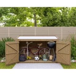 Coffre De Jardin En Bois Traité 28mm 2000L LARGO Blanc - Gardy Shelter -Outdoor Soldes coffre de jardin en bois traite 28mm 2000l largo blanc gardy shelter 5