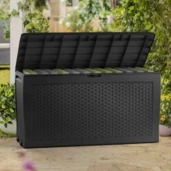 Coffre De Jardin En Résine Anthracite 270L Samoa – Keter -Outdoor Soldes coffre de jardin en resine anthracite 270l samoa keter 3