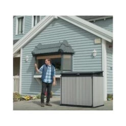 Coffre De Jardin En Résine Brossée Brossium 1150L - Keter 9 Coffre De Jardin En Résine Brossée Brossium 1150L - Keter -Outdoor Soldes coffre de jardin en resine brossee brossium 1150l keter 3