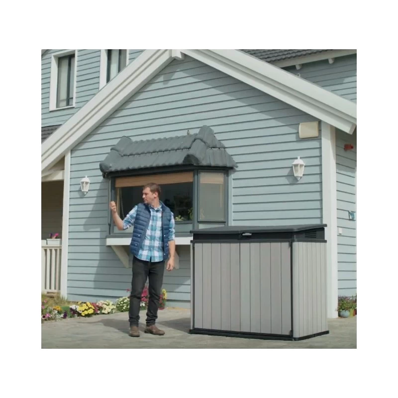 Coffre De Jardin En Résine Brossée Brossium 1150L - Keter 4 Coffre De Jardin En Résine Brossée Brossium 1150L - Keter – Image 4