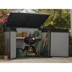 Coffre De Jardin En Résine Brossée Brossium 2100L - Keter -Outdoor Soldes coffre de jardin en resine brossee brossium 2100l keter 2
