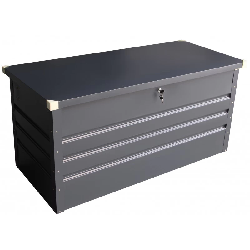 Coffre De Rangement En Métal Anthracite 400L Avec Plancher X-METAL 3 Coffre De Rangement En Métal Anthracite 400L Avec Plancher X-METAL – Image 3