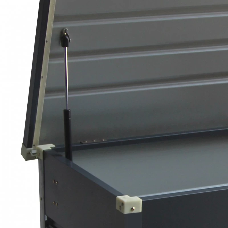 Coffre De Rangement En Métal Anthracite 400L Avec Plancher X-METAL 6 Coffre De Rangement En Métal Anthracite 400L Avec Plancher X-METAL – Image 6