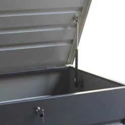 Coffre De Rangement En Métal Anthracite 570L Avec Plancher X-METAL -Outdoor Soldes coffre de rangement en metal anthracite 650l avec plancher x metal 5