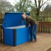 Coffre De Rangement En Métal Bleu 1000L Patio Box 1,46m² TRIMETALS