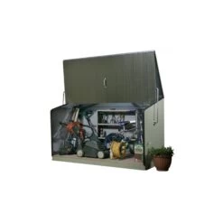 Coffre De Rangement En Métal Storegard 1500L Vert 1,74m² TRIMETALS -Outdoor Soldes coffre de rangement en metal storegard 1500l vert 174m trimetals 3