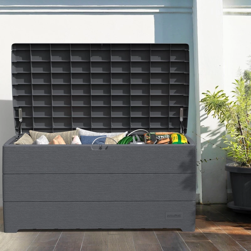 Coffre De Rangement En Résine Anthracite 416L Durabox – DURAMAX 1 Coffre De Rangement En Résine Anthracite 416L Durabox – DURAMAX