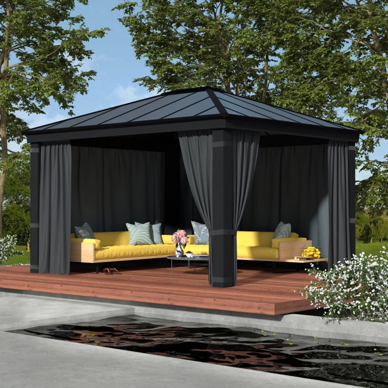Ensemble De Rideaux 4 Pièces Pour Pergolas Dallas 4300 De 15,5m² - Palram - Canopia 3 Ensemble De Rideaux 4 Pièces Pour Pergolas Dallas 4300 De 15,5m² - Palram - Canopia – Image 3