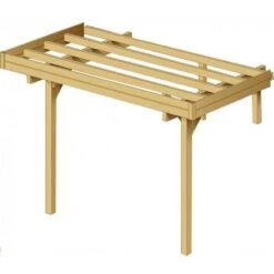Extension En Bois Traité Pour Carport Camping Car Modulable 5x5x4m - SOLID