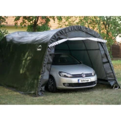 Garage Démontable 18,3m² à Toit Arrondi En Acier Et Polyéthylène Vert – Shelter Logic