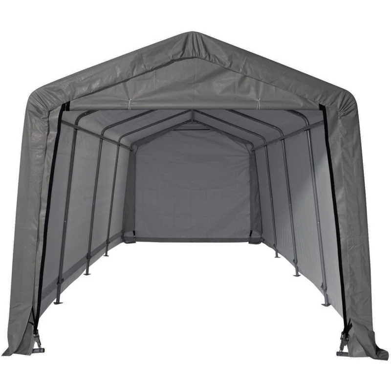 Garage Démontable 18,3m² En Acier Et Polyéthylène Gris – Shelter Logic 3 Garage Démontable 18,3m² En Acier Et Polyéthylène Gris – Shelter Logic – Image 3