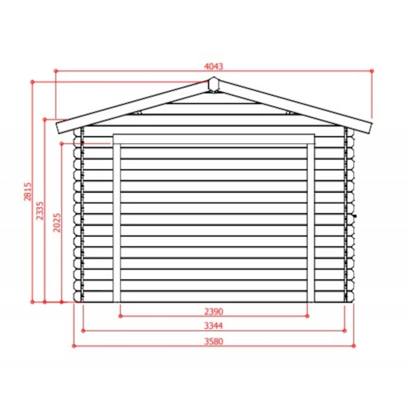 Garage En Bois Massif 18,19m² Madriers 28mm SOLID 2 Garage En Bois Massif 18,19m² Madriers 28mm SOLID – Image 2