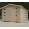Garage En Bois Massif 18,19m² Madriers 28mm SOLID