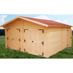 Garage Double En Bois Massif 42,16m² – Madriers 60mm – Habrita 5 Garage Double En Bois Massif 42,16m² – Madriers 60mm – Habrita -Outdoor Soldes garage en bois massif 4216m madriers 60mm habrita 2