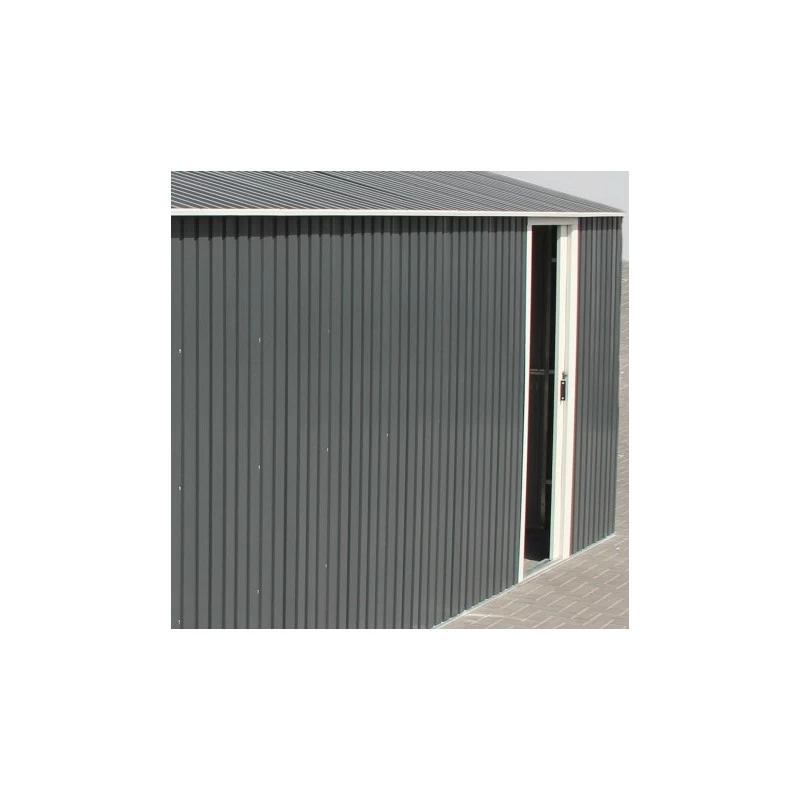 Garage En Métal Anthracite 19,95m² Grande Hauteur H.2,60m DURAMAX 3 Garage En Métal Anthracite 19,95m² Grande Hauteur H.2,60m DURAMAX – Image 3