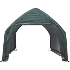 Garage Haut Démontable 23,8m² En Acier Et Polyéthylène Vert – Shelter Logic -Outdoor Soldes garage haut demontable 238m en acier et polyethylene vert shelter logic 2