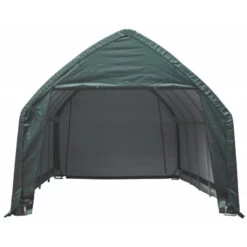 Garage Haut Démontable 23,8m² En Acier Et Polyéthylène Vert – Shelter Logic -Outdoor Soldes garage haut demontable 238m en acier et polyethylene vert shelter logic 3