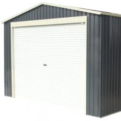 Garage Métal Anthracite 19,52m² Porte Enroulable + Kit D'ancrage X-METAL -Outdoor Soldes garage metal anthracite 1952m porte enroulable kit d ancrage x metal 4