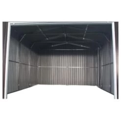 Garage Métal Anthracite 19,52m² Porte Enroulable + Kit D'ancrage X-METAL -Outdoor Soldes garage metal anthracite 1952m porte enroulable kit d ancrage x metal 5