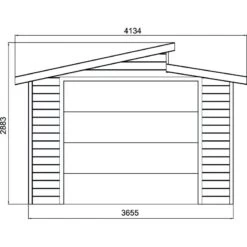 Garage Torino 20,91m² Avec Porte Sectionnelle Motorisée Madriers 28mm SOLID -Outdoor Soldes garage torino 2091m avec porte sectionnelle motorisee madriers 28mm solid 4