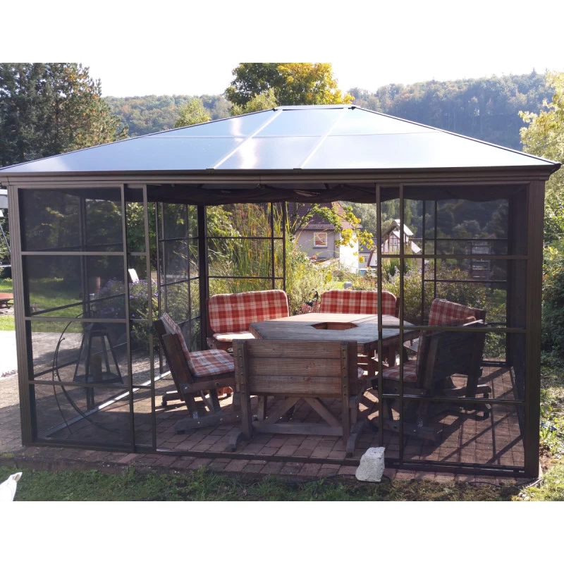 Jardin D’hiver Castel 362x427cm En Aluminium Et Polycarbonate Avec Stores – SOJAG 2 Jardin D’hiver Castel 362x427cm En Aluminium Et Polycarbonate Avec Stores – SOJAG – Image 2