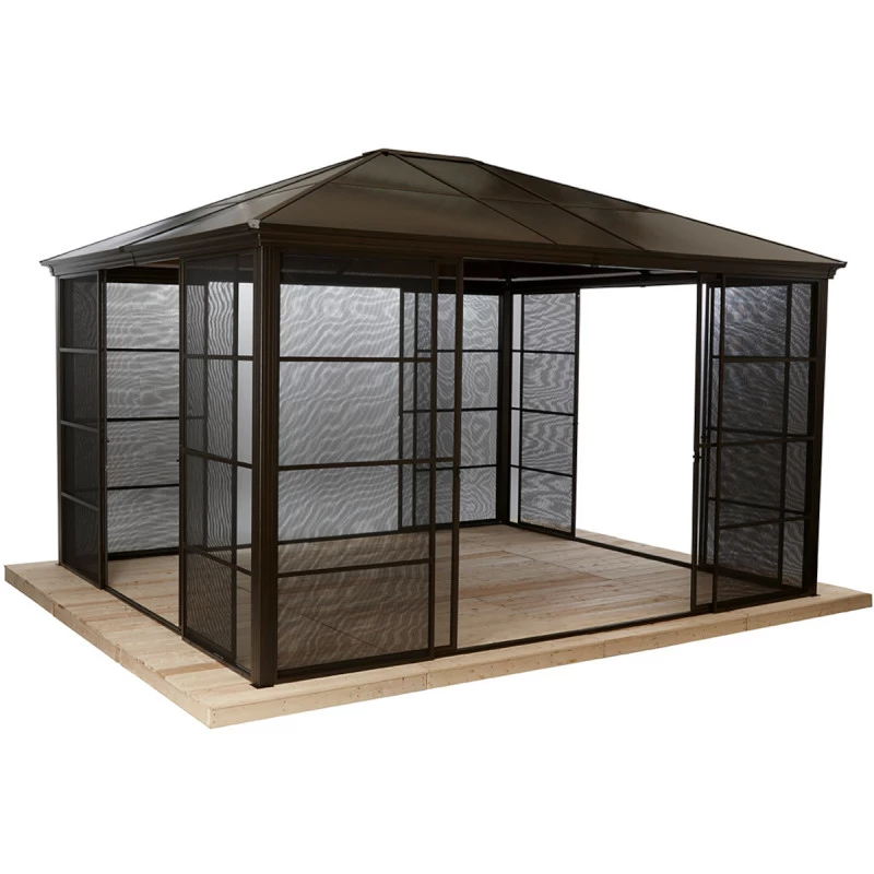 Jardin D’hiver Castel 362x427cm En Aluminium Et Polycarbonate Avec Stores – SOJAG 5 Jardin D’hiver Castel 362x427cm En Aluminium Et Polycarbonate Avec Stores – SOJAG – Image 5