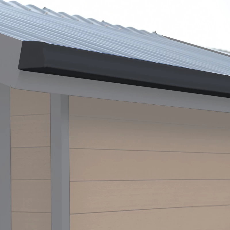 Kit Gouttières Anthracite - Pack Prêt à La Pose Pour Abri PREMIUM Woodlife Garden Double Pentes Longueur 4m 3 Kit Gouttières Anthracite - Pack Prêt à La Pose Pour Abri PREMIUM Woodlife Garden Double Pentes Longueur 4m – Image 3