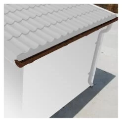 Kit Gouttières Marron - Pack Prêt à La Pose Pour Abri Woodlife Garden 9m²+9m² Terrasse -Outdoor Soldes kit gouttieres anthracite pack pret a la pose pour abri woodlife 9m9m terrasse 7