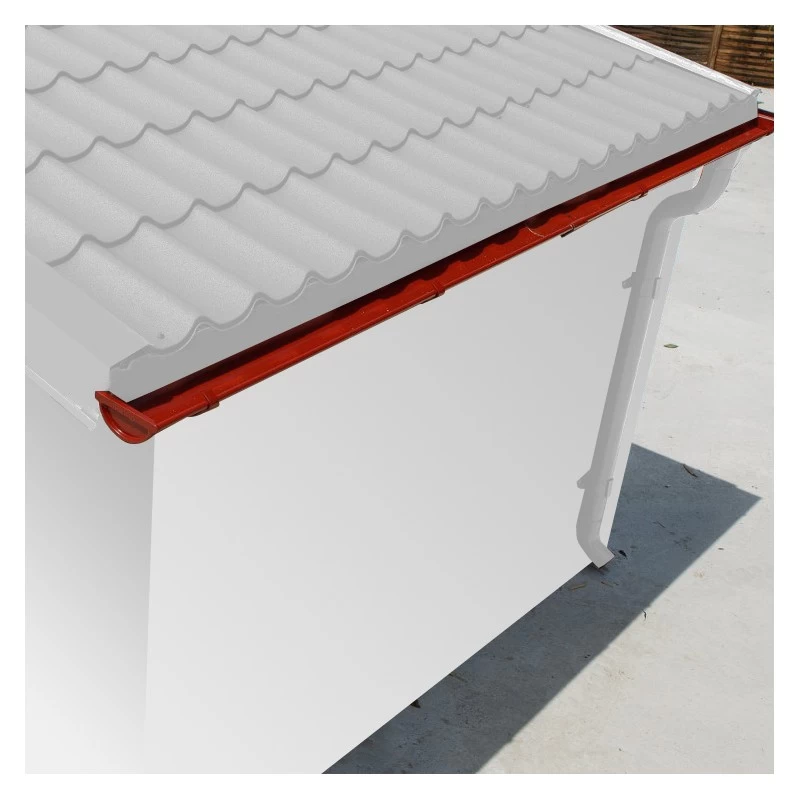 Kit Gouttières Rouge - Pack Prêt à La Pose Pour Abri Woodlife Garden 14,44m² 3 Kit Gouttières Rouge - Pack Prêt à La Pose Pour Abri Woodlife Garden 14,44m² – Image 3