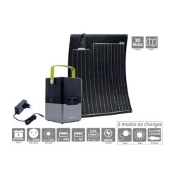 Batterie Portative Izywatt 250Wh + Panneau Solaire Semi-rigide 50W