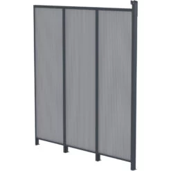 Panneau Latéral En Aluminium Et PC 4mm Pour Toit De Terrasse Anthracite 2,5m X-METAL