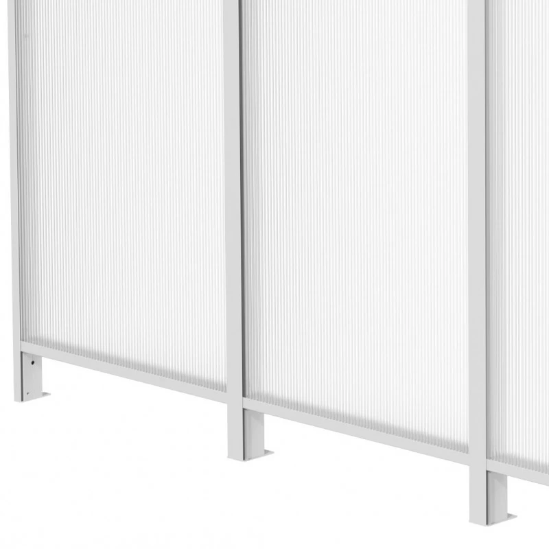Panneau Latéral En Aluminium Et PC 4mm Pour Toit De Terrasse Blanc 3m X-METAL 3 Panneau Latéral En Aluminium Et PC 4mm Pour Toit De Terrasse Blanc 3m X-METAL – Image 3
