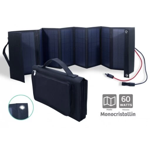 Panneau Solaire Pliant Monocristallin 60W Izywatt – Orium -Outdoor Soldes panneau solaire pliant monocristallin 60w izywatt orium