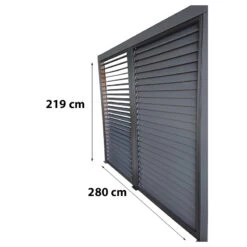 Panneaux De Ventelles Amovibles Pour Côté 3m Des Pergolas Bioclimatiques 7,20m² Et 10,80m² HABRITA -Outdoor Soldes panneaux de ventelles amovibles pour cote 3m des pergolas bioclimatiques 720m et 1080m habrita 3