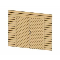 Paroi Frontale Avec Double Porte De Garage 390x245cm Pour Carport Modulable 5x5m - SOLID