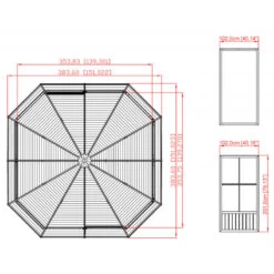 Pavillon Charlestone 384x384cm En Aluminium Et Acier Galvanisé - SOJAG -Outdoor Soldes pavillon charlestone 384x384cm en aluminium et polycarbonate sojag 4