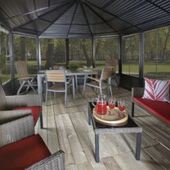 Pavillon Charlestone 384x594cm En Aluminium Et Acier Galvanisé - SOJAG -Outdoor Soldes pavillon charlestone 384x594cm en aluminium et acier galvanise sojag 2