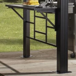 Pergola 2x3m Messina BBQ En Alu Anthracite Et Acier Galvanisé - SOJAG -Outdoor Soldes pergola 2x3m messina en alu gris anthracite et acier galvanise sojag 1 2