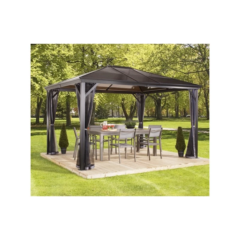 Pergola 3x3m Verona En Alu Anthracite Et Polycarbonate 6mm - SOJAG 2 Pergola 3x3m Verona En Alu Anthracite Et Polycarbonate 6mm - SOJAG – Image 2