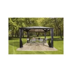 Pergola 3x3m Verona En Alu Anthracite Et Polycarbonate 6mm - SOJAG