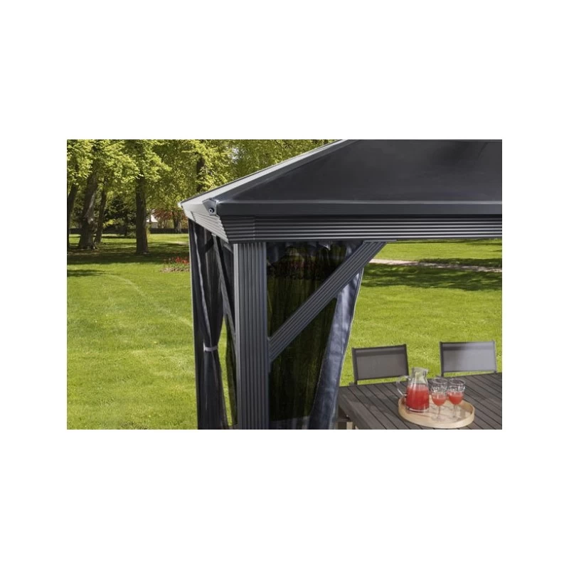 Pergola 3x3m Verona En Alu Anthracite Et Polycarbonate 6mm - SOJAG 4 Pergola 3x3m Verona En Alu Anthracite Et Polycarbonate 6mm - SOJAG – Image 4