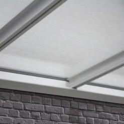 Pergola Adossée 435x300cm En Aluminium Blanc Et Polycarbonate 4mm CIELO - DCB Garden -Outdoor Soldes pergola adossee 435x300cm en aluminium blanc et polycarbonate 4mm cielo dcb garden 3